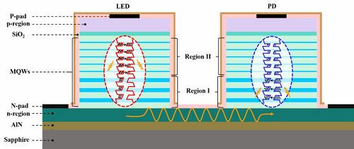 新成果展示 AlGaN基發(fā)光-探測雙功能集成光電子器件模型的開發(fā)與應用